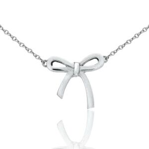 Tiffany Silver Bow Necklace